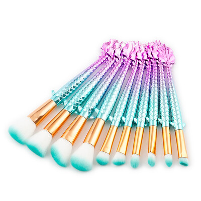 

Toponeto New 10Pc Fortune Fish Foundation Eyeshadow Contour Eye Lip Makeup Brushes Set