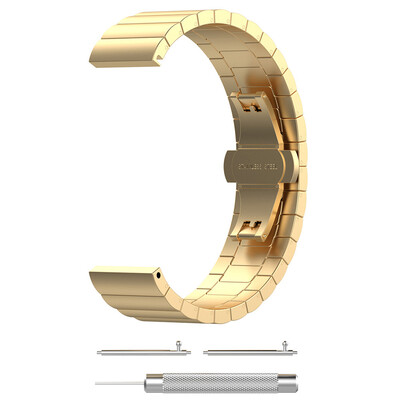 

20Mm Universal Stainless Steel Strap For Samsung Galaxy Watch Active Adjustable Watch Band Metal Bracelet