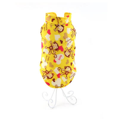 

Cute Monkey Print Pet Dog Cat Vest Small Dog Puppy Jacket Outerwear Clothes