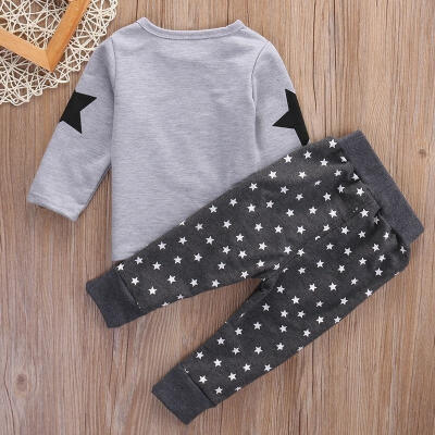 

2pcs Newborn KIds Baby Boy Clothes T-shirt TopsPants Outfits Set Tracksuit