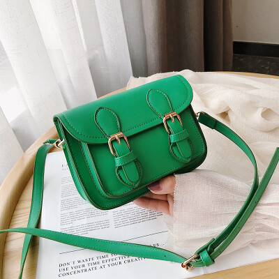 

Qiao Bani 2019 new European&American style fashion simple solid color street shooting wild Cambridge bag shoulder diagonal tide handbag