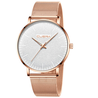 

Gobestart CUENA Casual Watches Mens Sport Wrist Watch Quartz Stainless Steel Mesh Band