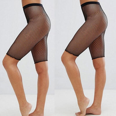 

Lady Women Sexy Sporty Fishnet Mesh Capris Trousers Legging Cycling Shorts Hot Pants