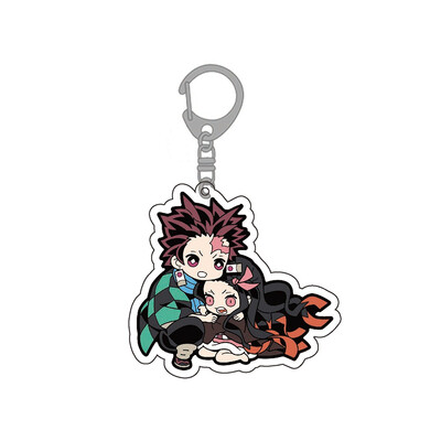 

Fat Bear 1Pcs Demon Slayer Acrylic Cartoon Figure Car Key Chains Holder Keyrings Graduation Christmas Gift