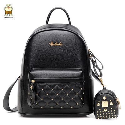 

North backpack backpack womens backpack academic bag two-piece travel bag diamond rivet bag