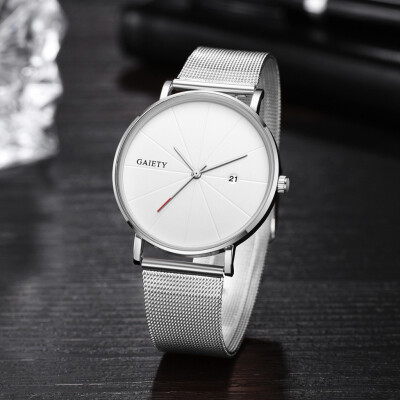 

〖Follure〗Fashion Simple Simple Casual Calendar Business Net With Strap Mens Watch