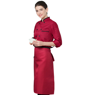 

Fashion Long Sleeve Pocket Chef Shirt Top Restaurant Hotel Kitchen Costume