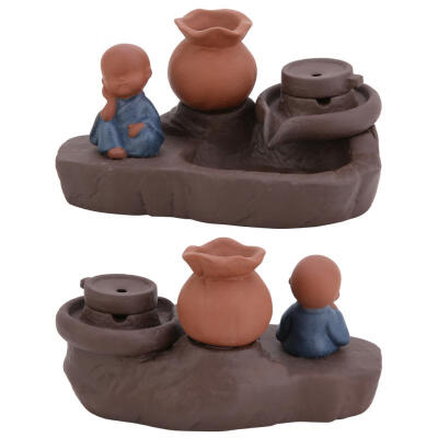 

Greensen Ceramic High Grade Gifts Buddha Monk Incense Holder Burner Cones Backflow Censer