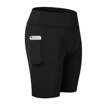 

New Womens High Waist Pocket Shorts Bodycon Fitness Shorts Fashion Pure Color Shorts Running Jogging Shorts Casual Sport wear