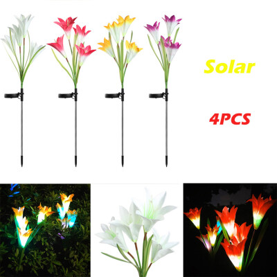 

〖Follure〗Solar Power Flower Light LED Outdoor Garden Yard Path Lawn Landscape Lamp 4PCS