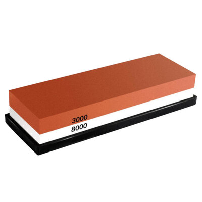 

Double Sides Knife Sharpening Stone Grinder Whetstone Rubber Base Kitchen Tools