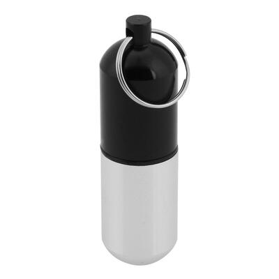 

Mini Pill Storage Box Bottle Case Tablet Capsule Container with Key-chain