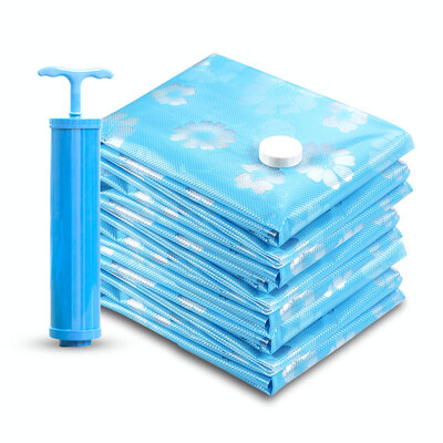 

Storage Master Storage Master Blue Flower Thicken Embossed 8 Small Vacuum Compression Bag Storage Bag Travel Travel Supplies Wardrobe Finishing Storage Clothes