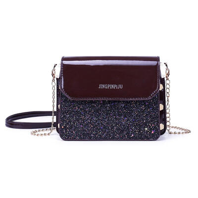 

Matte Patent Leather Shoulder Handbags Women Glitter Flap Crossbody Bags