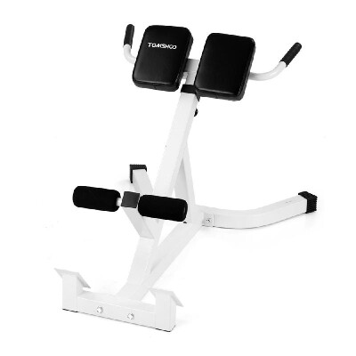 

TOMSHOO Adjustable Hyperextension Roman Chair Abdominal Back Extension Exercise AB Bench Home Gym Fitness