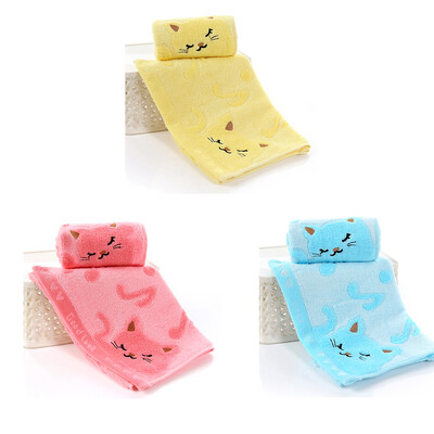 

Non-twisted Bamboo Fiber Music Cat Baby Wash Towels Spa Facial Bath Towel