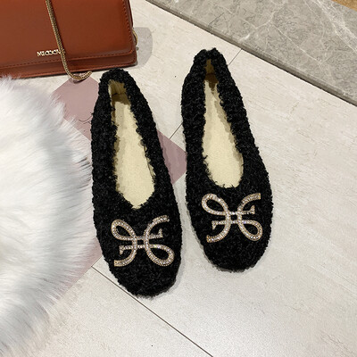 

Shoes women super fire shoes women fall Korean version of flat-bottomed square lazy bean shoes tide