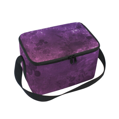 

ALAZA Lunch Box Insulated Lunch Bag Large Cooler Tote Bag Purple Ink for Men Women Girls Boys