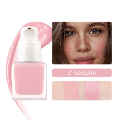 

STAGENIUS Makeup Cheek Liquid Blush Foundation 6 Color Sleek Silky Blusher Palette Long-lasting Waterproof Women Natural Brighten
