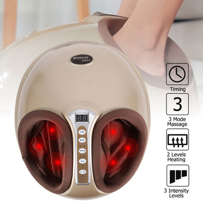 

Foot Massager Electric with heat function Shiatsu Foot Massage Kneading Knock feet with rollers & air compression for home office