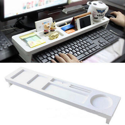 

Desktop Organizer Rack Office Supply Holder Computer Desk Tray Shelf Over KeyboardDesk ShelfDesktop Organizer