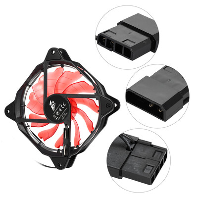 

1STPLAYER CPU Cooler Fluid Dynamic Bearing Single Ring 1200 RPM Speed 11 Fan Blade for Desktop PC Computer Red
