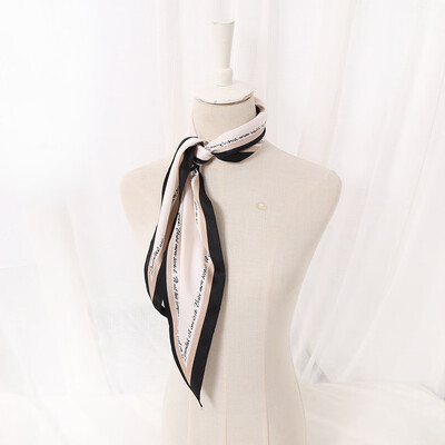 

Gobestart Fashion Women Twill Diamond Square Soft Wrap Scarf Letter Scarf Decoration
