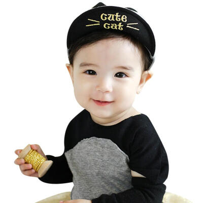 

Infant Baby Embroidered Cats Baseball Hat Boys Girls Sunhat Peak Cap