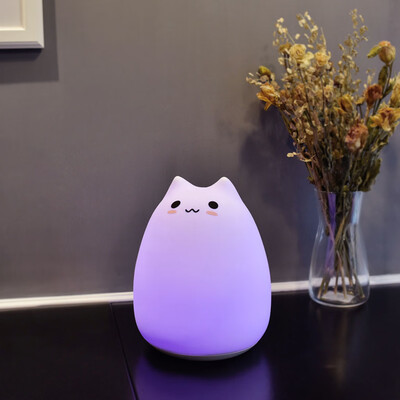 

〖Follure〗Lovely Cute Big Cat USB Night Light Bedroom Decor LED remote-controlled Lamp