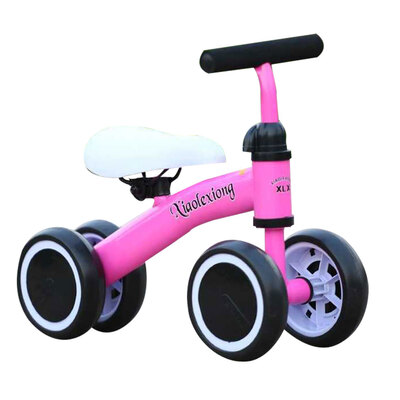 

Kids Balance Bike 4 Wheels No Pedals Steel Frame Baby Ride-on Toys Twist&Wiggle Scooter For 10-36 Months Girl Boy White