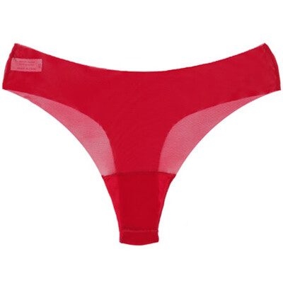 

Fashionable sexy low waist seamless underwear with mesh transparent underwear