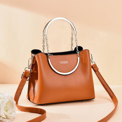 

Baggage ladies fashion ladies carry large capacity simple temperament inclined bags single shoulder texture