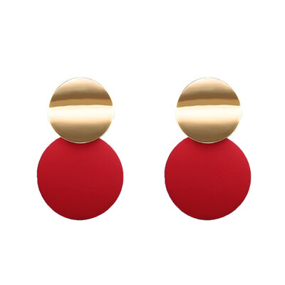 

Fashion Round Sequin Dangle Earrings for Women Colorful Punk Long Drop Earring Female Statement Bohemian Jewelry Gift