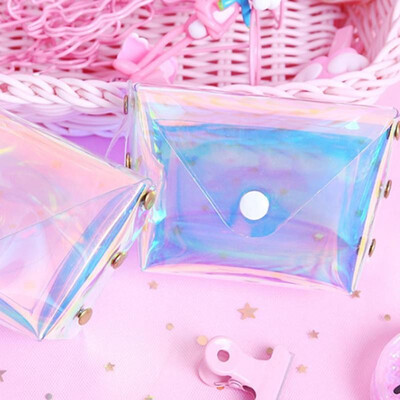 

Waterproof Women Laser Wallet Cosmetics Storage Bags Square Makeup Purse