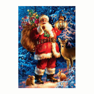 

Gobestart DIY 5D Diamond Painting Santa Claus Christmas Gift Cross Stitch Partial Drill
