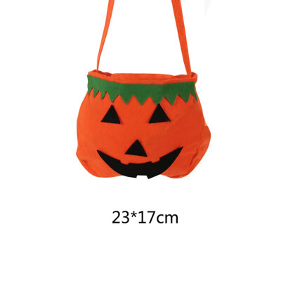 

New Halloween Handbag Smile Pumpkin Bag Kids Gift Candy Bag Children Portable Handheld Bag Party Supplies Cartoon Cute Bags