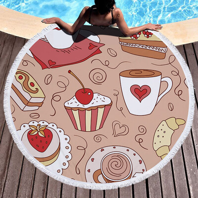 

Toponeto 1 PC Round Beach Pool Home Shower Towel Blanket Table Cloth Yoga Mat