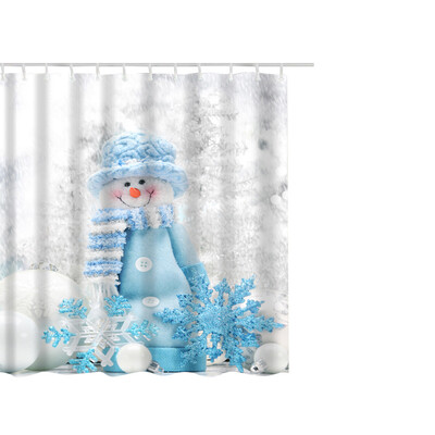 

Gobestart Christmas Waterproof Polyester Bathroom Shower Curtain Decor With Hooks 65x71