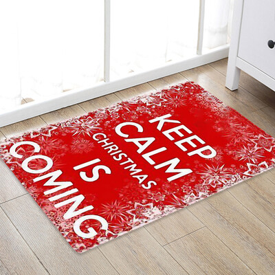 

Gobestart Christmas Carpet Kitchen Doorway Bathroom Floor Carpet Floor Mat Print 50x80cm