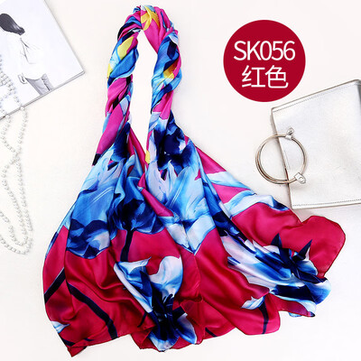 

2018 Europe&the United States new printing simulation silk scarf beach sunscreen scarf ladies air conditioning shawl wholesale