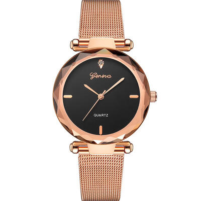 

2018 GENEVA Fashion Female Watches Women Luxury Quartz Watch Gold Stainless Steel Dress Watches Reloj Hombre