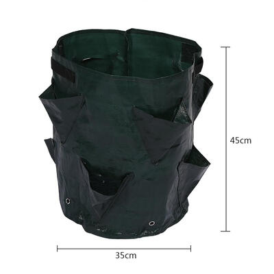 

1Pc Outdoor Garden Flower Vegetable Herb Planting Grow Container Bag with 8 Side Pockets New Plant Bag Garden Planting Bag