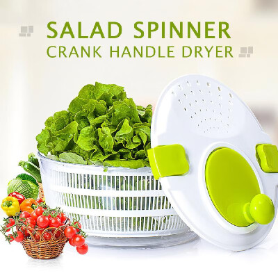 

Smile Mom D650 Salad Spinner Manual Lettuce Dryer Crank Handle Locking Lid for Vegetable Fruit Salad