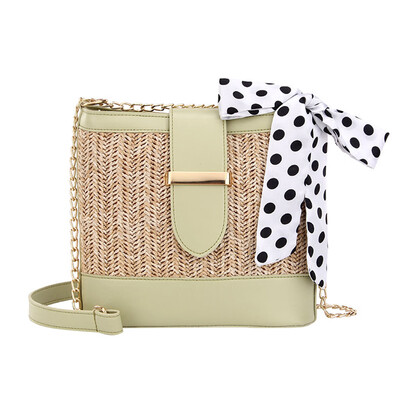 

Bohemian Straw Shoulder Bags Women Weaving Beach Handbags Summer Vintage Rattan Messenger Bag Ladies Scarf Crossbody Bags T30