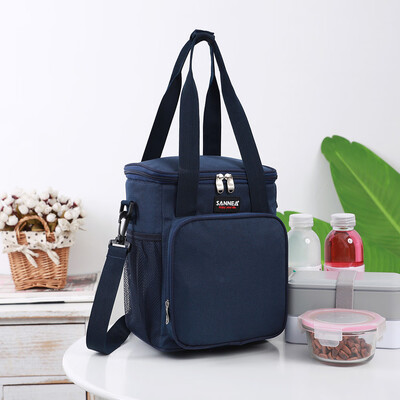 

Siaonvr Insulated Lunch Bag with 2 Way Zipper Closures Double-sewn Mesh Side Pockets