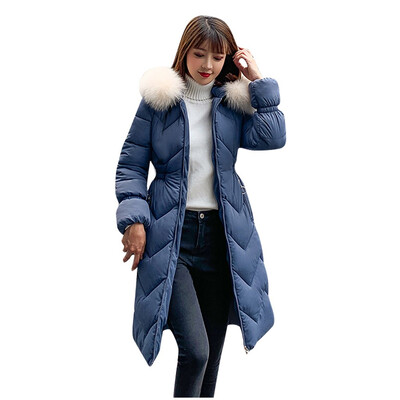 

Toponeto Women Winter Warm Hooded Thick Zipper Pocket Slim Jacket Overcoat Outcoat Coat