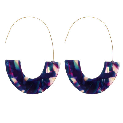

Geometric Dangle Drop Hook Acrylic Ear Stud Earrings