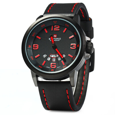 

NAVIFORCE NF9028 Men Quartz Watch Analog Wristwatch Date Watches PU Strap