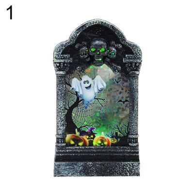 

Skeleton Pumpkin Tombstone LED Lighting Desk Ornament Halloween Party Bar Decor