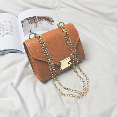 

Bag female 2019 new wild chic rhombic chain small square bag Korean fashion lock single shoulder Messenger bag